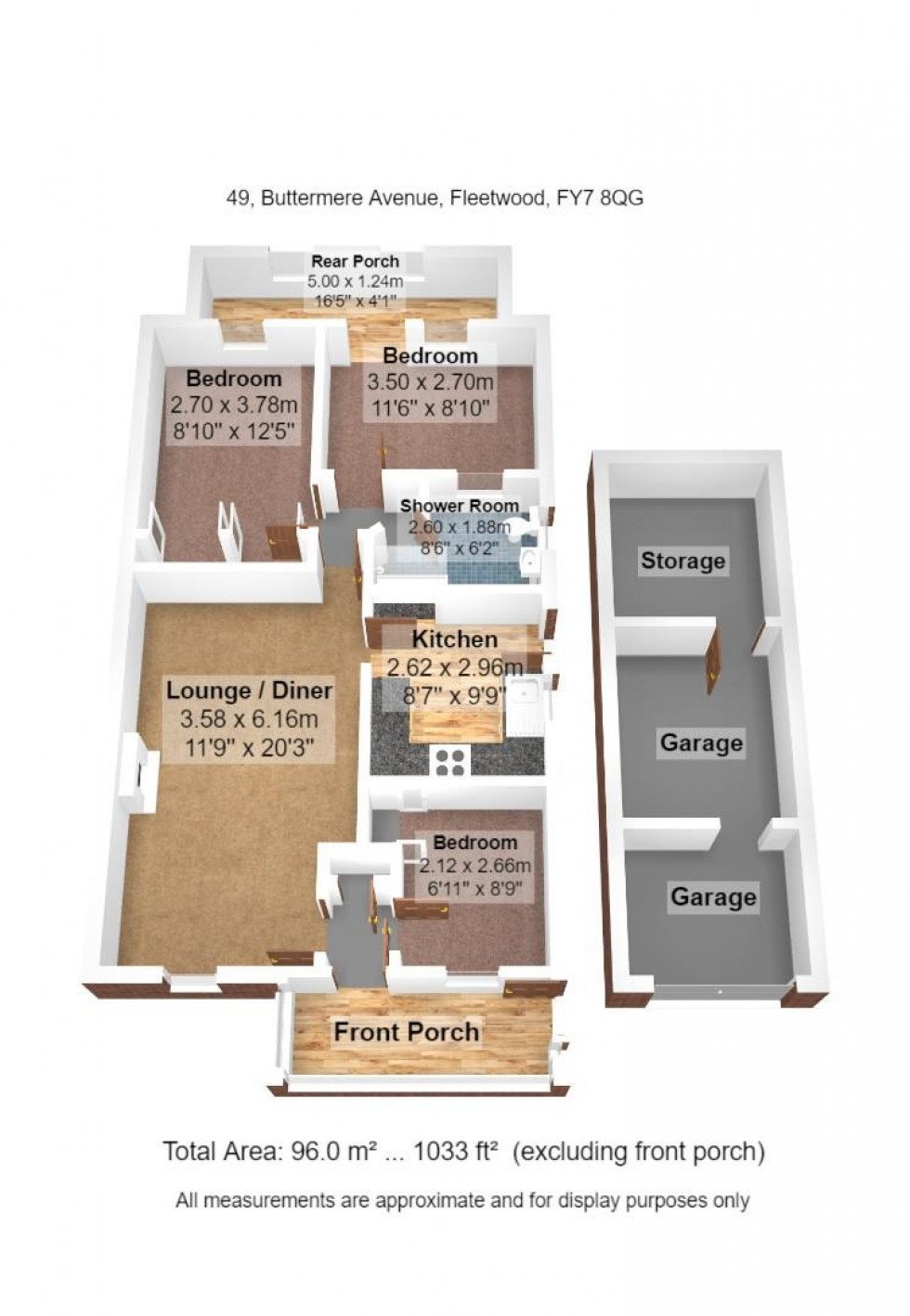 Floorplan for Buttermere Avenue, Fleetwood