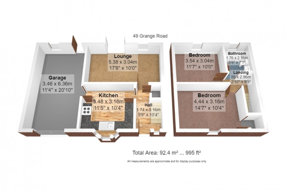 Floorplan for Grange Road, Fleetwood